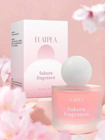 50ml Cherry Blossom Limited Edition Women's Fragrance - Lavender Floral Fragrance Mist, Fresh Floral Scent, Long-Lasting Natural Aroma, Girly & Energetic, Recommended Gift For Girlfriend, Spring Bestseller, Portable Spray Design, Pastel Pink & Purple Gentle Scent, Must-Have For Students