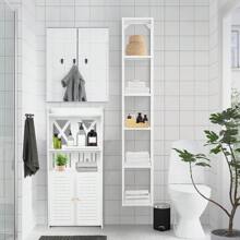 Wasserdichter Badezimmerschrank Badezimmermöbel Kommt mit offenen Ablagefächern Badschrank Freistehende Geeignet für Wohnzimmer, Küche und Bad Dreischichtige Weiß 55x21x21CM
