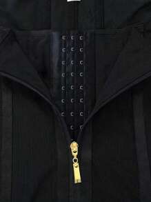 1pc High Compression Body Shaper Shapewear Romper For Women Tummy Control Post Surgery Full Body Shaper Butt Lifter With Open Crotch - Black - View 7