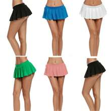Women Sexy Skirt Dance Club Party Frill Short Skirts Preppy Schoolgirl Pleated Micro Skirt - Màu xanh lam - Xem 3