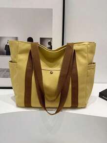 NYAYEO 1pc Personalized Tote Bag, Shoulder Bag, Casual Shopping Bag, Suitable For Work, Travel, Multipurpose, Lightweight, Practical, Anniversary, Christmas, Vacation, Suitable For Outdoor/Commute/Travel/School/Outing/Sports/Shopping/Daily Use