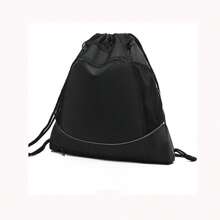 Basketball Bag Sports Gym Bag Training Backpack With Ball Net Drawstring Closure, Suitable For Basketball, Football, Travel - Black - View 5