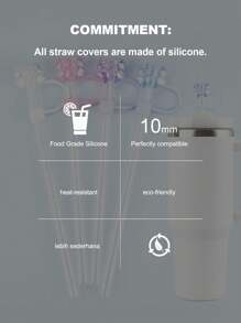 1 pieza/4 piezas Cubierta de paja - Tapas de pajilla de silicona a prueba de polvo y fugas para tumblers de 30/40 onzas, accesorios para tazas con ajuste seguro y fácil limpieza