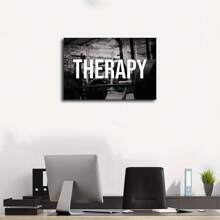 Fitness Inspiration Sports Poster - Wooden Frame Canvas Painting 1 Piece (3) Thickness 2.25cm / 1inch , Home Gift Decoration, Room Decoration Aesthetics, Wall Decoration Art, Perfect Gift, Autumn Winter Wall Decoration, Living Room Decoration, Bedroom Decoration, Kitchen Decoration, Entrance Decoration, Bathroom Decoration, Direct Wall Painting, High-Quality Wall Painting Poster - Màu xám đen - Xem 2