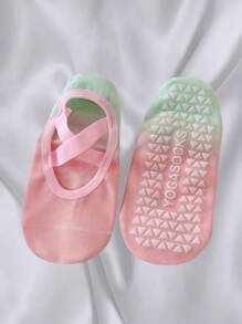 1/2/3 Pairs Of Women's Yoga Socks, Indoor Sports Socks, Non-Slip Socks, Gradient Color, Crew Socks, Short Socks, Dance Socks, Soft Women's Socks For Many Sports