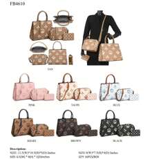 RAGSTO  Women's Fashion Elegant Wallet, Handbag And Crossbody Bag 3-Piece Set, Top Handle Shoulder Bag, Vintage Large Capacity Tote Bag, Handbag And Casual Travel Bag, Daily Commuting, Shopping, Gifts For Women - 譚 - 查看 3