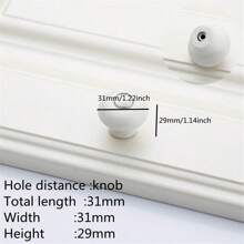 1 Pezzo Maniglia per mobili in ceramica bianca, Pomello moderno in lega di zinco e ceramica per cassetti di mobili, Maniglia per armadietti da cucina e cassetti, Ferramenta per mobili - Multicolore - Visualizzare 9