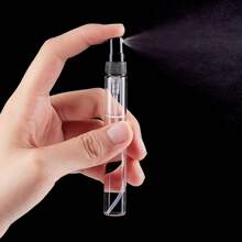 20pcs 10ml/5ml Mini Glass Black Cap Perfume Spray Bottles, Includes 4 Accessories - 2 Funnels, 2 Droppers, Suitable For Decanting Perfumes, Easy To Carry, Airplane-Friendly
