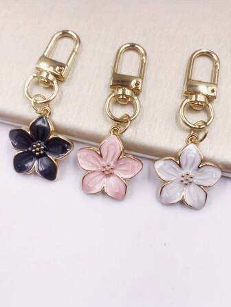 1个可爱粉色樱花钥匙扣耳机保护套挂件包包挂钩汽车配件包饰背包学生可爱哥特Y2K包包配件挂绳带证件夹汽车配件包饰圣诞礼物汽车配件老师朋友姐妹礼物创意