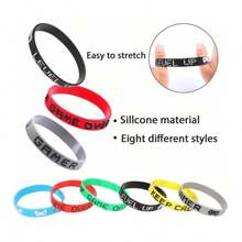 6pcs/12pcs/24pcs Random Color Silicone Wristbands Bracelets For Party Favors