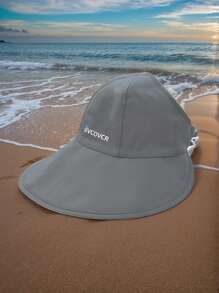 1 件宽边太阳帽，适合海滩旅行，防晒设计，节日、春夏季的完美礼物 - A - 查看 1