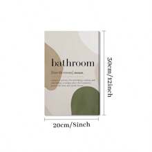 1pc Framed Canvas Poster Olive Green Bathroom Wall Art Canvas Paintings Ideal Gift For Bedroom Living Room Corridor Wall Art Wall Decor Room Decoration Ready To Hang - 綠色 - 查看 10