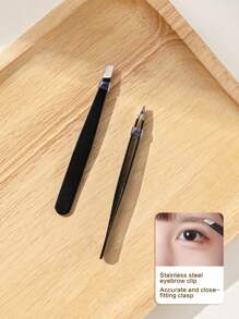 3pcs Set Eyebrow Grooming Kit, Includes Stainless Steel Eyebrow Razor, Eyebrow Scissors And Eyebrow Tweezers, Suitable For Beginner