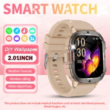 Hot New Product: A Men's And Women's Silicone Strap Sports Smartwatch, Capable Of Making/Answering Calls, Counting Steps, Tracking Calories, Distance, Multiple Sports Modes, Alarm Clock, Call Information Reminder, Multi-Functional Sports Smartwatch, 2.01 Inch Full Screen Touch Suitable For Android And IOS Systems, Fashionable Gift For Men/Girlfriends