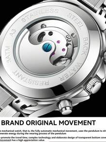 RUIGE RUIGE Business Men's Fully Automatic Mechanical Watch, Night Light, Calendar Sports Fashion Men's Watch, Ideal Gift For Family And Friends