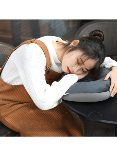 Shaped Kussen Slow Rebound Memory Foam Travel Office Nap Car Neck Sleeping Cervical Airplane Wind Student Com Tafel view 5