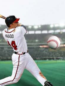 قطعة واحدة من مضارب التدريب الليلية للبيسبول ، قلب خشبي ناعم - أبيض - مشاهدة 5