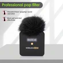 YOUSHARES Hard Carring Case With 2 Packs Windscreen Muff For Røde Wireless Go 2 Microphone - Flocking Mic Carring Case Windshield Compatible With Rode Wireless GO 2 Microphone - Case_2 Furry Cover - View 3