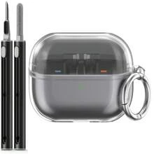 Funda transparente compatible con Samsung Galaxy Buds3 Pro y Galaxy Buds 3 (2024) - Cubiertas protectoras suaves de TPU compatibles con la serie Samsung Galaxy Buds3 que admiten carga inalámbrica (Transparente)