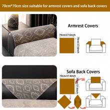 1 件雪尼尔编织沙发垫，适合所有季节，款式新颖，宠物友好，防尘，防滑沙发套，适用于 L 型组合沙发和 1/2/3/4 座沙发，秋季/春季防刮