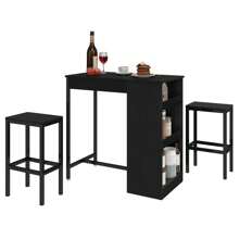 Yitahome Breakfast Bar Table, Bar Table Set With Bar Stools, 2, Bar Table And Stools Set Dining Bar Table Footrest And Storage Shelf For Kitchen Dining Room Pub Industrial Steel Frame - Black - View 7