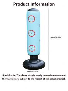 1pc Thick Inflatable Adult Fitness Punching Column, Outdoor Roly-Poly Sandbag, Indoor Air-Filled Punching Bag