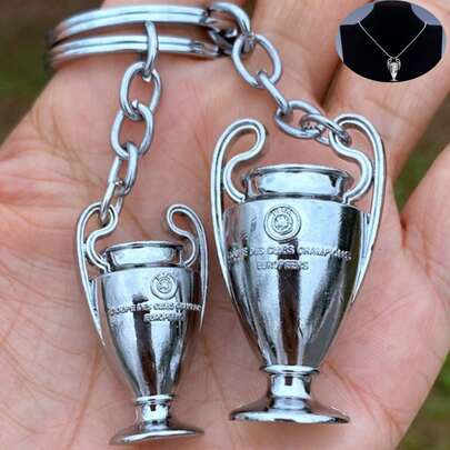 1 件运动树脂奖杯、圣布拉德冠军联赛杯、大耳朵杯、足球迷纪念品装饰、迷你杯装饰吊坠、玩偶配件、普通钥匙扣