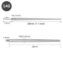 2 Pcs Stainless Steel 14G 16G 18G Threaded Piercing Taper Threadless Piercing Taper Insertion Pin For Ear/Nose/Navel/Nipple/Lip/Eyebrow Stretcher Body Piercing Stretching Kit Assistant Tool - Silver - View 11