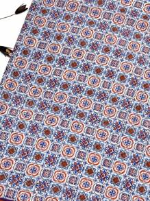 1条女士简约印花围巾，时尚新款春夏防晒沙滩披肩，棉麻质感围巾 - 彩色 - 查看 5