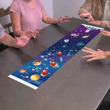 1 Set Weltraum-Erkundungs-Tisch-Curling-Spielset | Tragbares Familienspielset für drinnen und draußen mit 6 farbenfrohen Rollen – perfektes Weihnachtsgeschenk – ideales Spielegeschenk zu Weihnachten, Halloween und Thanksgiving