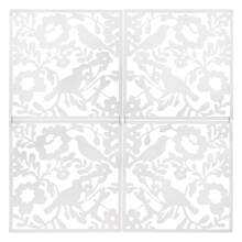 YUNRUX 12-częściowy panel ścienny, wiszący, parawan, składany, do dekoracji pokoju/hotelu - Biały - Zobacz 5