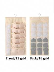 Bolsa organizadora de doble cara colgante para almacenar ropa interior/calcetines/sujetadores, estantería de almacenamiento para armario/habitación de dormitorio - Multicolor - Ver 10