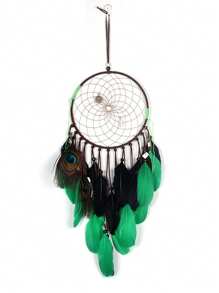 70cm Peacock Green Catcher's Spirit Ins Wind Dream Net Catcher Bamboo Circle Pure Handmade Dream Net Catcher Bedroom Wall Decoration Holiday Birthday Gift