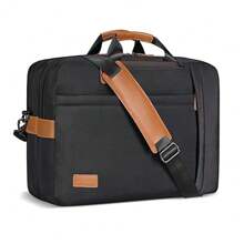 Convertible Backpack Laptop Bag Shoulder Bag Men 17/17.3 Inch Multifunctional Nylon Bag For Business/School/Travel Black - Black - View 1