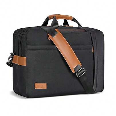 Convertible Backpack Laptop Bag Shoulder Bag Men 17/17.3 Inch Multifunctional Nylon Bag For Business/School/Travel Black