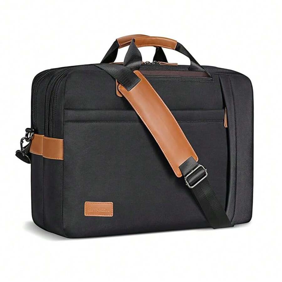 Convertible Backpack Laptop Bag Shoulder Bag Men 17/17.3 Inch Multifunctional Nylon Bag For Business/School/Travel Black - Black - View 1