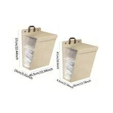 1/2 件壁挂式洗衣篮，可折叠家用脏衣服篮，适用于浴室、卧室、客厅和家庭清洁