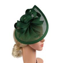 1 Stück Damen Fascinator Leinen Hut Cocktail Haraccessoires Clip Fascinator Schleife Haarband Vintage Kentucky Derby Fascinators für Hochzeit Teegesellschaft Hut, Derby Hut Mini Hüte Winzige Hüte Mini Zylinder Mini Kappe
