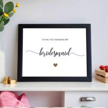1 pieza, Tarjeta de felicitación sincera para la boda, tarjeta de felicitación para dama de honor con sobre. Palabras simples y sinceras talla grande diseño de corazón, adecuado para el lugar de la boda. La tarjeta perfecta para enviar a las damas de honor al final de la boda. Tarjeta de agradecimiento (12cm/4.7in X 17cm/6.7in)
