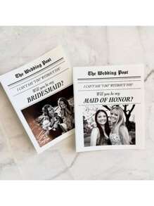 1/2/4/6/12PCS Wedding Proposal Wine Labels Custom Photo Stickers - Waterproof "Will You Be My Bridesmaid" Gift Set For Bachelorette Party/Bridal Shower/Rehearsal Dinner, Maid Of Honor Anniversary Gifts, Engagement Party Favors Couple Gifts For Her/Him Black & White Design