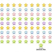 20pcs Fluorescent Five-Pointed Star Beads For DIY Jewelry Making, Suitable For Bracelets, Necklaces, Earrings, Phone Straps And Keychains
