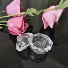 独特不规则形状美甲刷清洗杯，带盖 - 透明亚克力液体和粉末造型工具，适用于美容和美甲爱好者 - 易于清洁 - 無色 - 查看 7