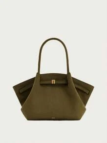 Geantă Tote Toamnă și Iarnă Nouă Geantă pentru găluște de umăr, de mare capacitate, din piele intoarsa de gamă largă, potrivită pentru petreceri, activități de team building etc.