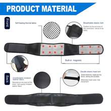 1 pieza Cinturón magnético ajustable de apoyo para la espalda, cinturón delgado para la cintura para accesorios de fitness, gimnasio y entrenamiento - Multicolor - Ver 4