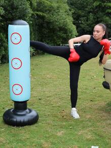 1pc Thick Inflatable Adult Fitness Punching Column, Outdoor Roly-Poly Sandbag, Indoor Air-Filled Punching Bag