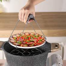 1pc/Anti Scald Clip For Bowl Holder, Kitchen Use, Anti Scald Hand Clip For Plate Steaming, Stainless Steel Insulated Lifting Plate, And Bowl Holder, A Magical Tool