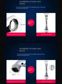 1 Kreative 360° Schwenkbare Verlängerung, 2 längere Modi, drehbar, spritzwassergeschützte Düse, aufgerüstete Wassereinsparung für die Küche! Bad, Toilette, Druckerhöhung, wassersparende Brause, Haushalt Anti-Spritz-Wasser, Haushalt verlängerte Brause, Sprühverlängerungsfilter Badezimmer Dekoration Herbstdekoration Schulanfang