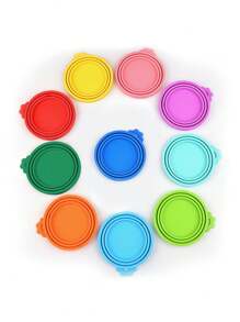 Customized Dog And Cat Food Can Universal Three In One Sealing Lid, Pet Food Moisture-Proof And Anti-Corrosion Silicone Preservation Lid, Pet Can Lid