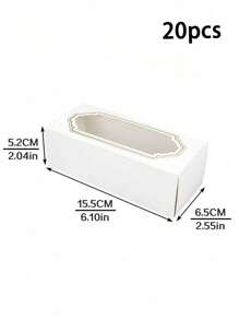 5件/10件马卡龙盒、饼干盒、白色牛皮纸礼品盒适用于蛋糕、饼干、馅饼、甜甜圈