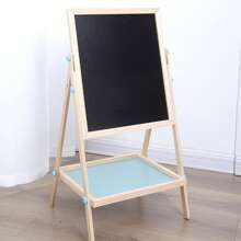 Double Sided Wooden Easel White Black 2 In 1 Magnetic Drawing Board - Multicolor - View 2